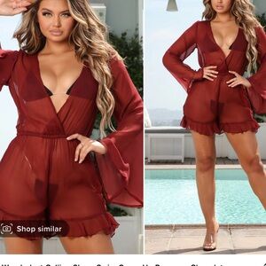 NWT Swim Cover Up Romper